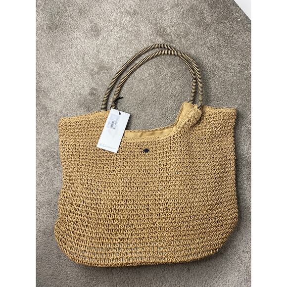 New Calia Women's Straw Crochet Tote - Picture 5 of 5